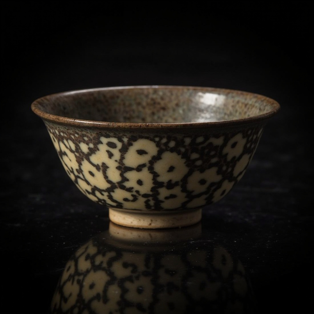Jianzhan tea bowls in a kiln